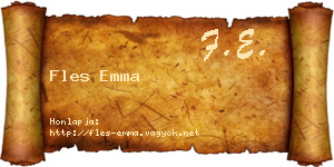 Fles Emma névjegykártya